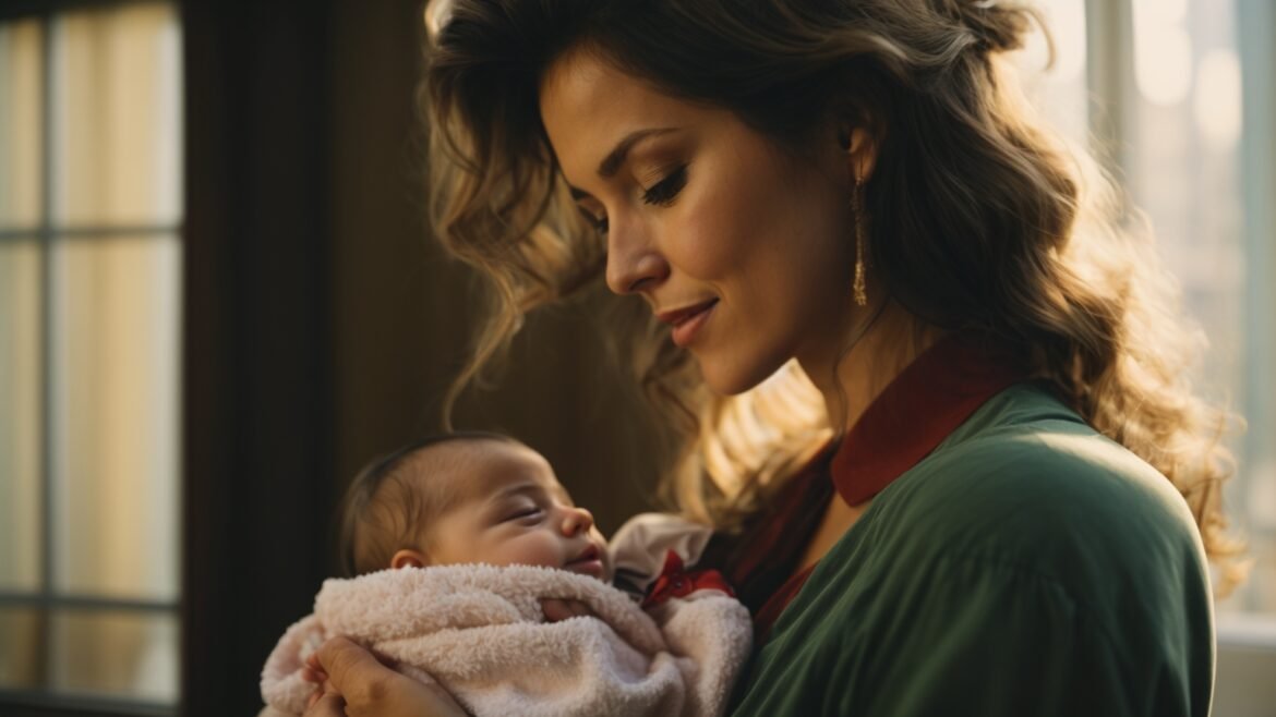 Mama care tine un nou-nascut in brate